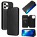 iPhone 13 Carbon Fiber Texture Horizontal Flip TPU + PC + PU Leather Case with Card Slot - Black