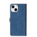 iPhone 13 Stitching Skin Feel Magnetic Buckle Horizontal Flip PU Leather Case with Holder & Card Slots & Wallet - Blue