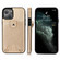 iPhone 13 Shockproof PU Leather + TPU Protective Case with Card Slot & Lanyard - Gold