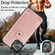 iPhone 13 Shockproof PU Leather + TPU Protective Case with Card Slot & Lanyard - Rose Gold