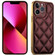 iPhone 13 Suteni Electroplated Big Diamond Grid Leather Soft TPU Phone Case - Purple