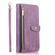 iPhone 13 Dream 9-Card Wallet Zipper Bag Leather Phone Case - Purple