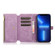 iPhone 13 Dream 9-Card Wallet Zipper Bag Leather Phone Case - Purple