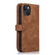 iPhone 13 Dream 9-Card Wallet Zipper Bag Leather Phone Case - Brown