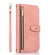 iPhone 13 Dream 9-Card Wallet Zipper Bag Leather Phone Case - Pink
