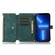 iPhone 13 Dream 9-Card Wallet Zipper Bag Leather Phone Case - Green