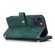 iPhone 13 Dream 9-Card Wallet Zipper Bag Leather Phone Case - Green