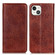 iPhone 13 Magnetic Crazy Horse Texture Horizontal Flip Leather Case with Holder & Card Slots & Wallet - Brown
