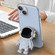 iPhone 13 Plating Astronaut Holder Phone Case with Lens Film - Alpine Green