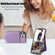 iPhone 13 Rhombic Texture RFID Phone Case with Lanyard & Mirror - Purple