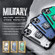 iPhone 13 WK WTP-012 Military Series Shockproof PC + TPU + Metal Phone Case with Ring Holder - Blue