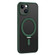 iPhone 13 Skin Feel MagSafe Shockproof Phone Case with Holder - Dark Green