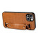iPhone 13 Crocodile Wristband Wallet Leather Back Cover Phone Case - Brown