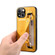 iPhone 13 Crocodile Wristband Wallet Leather Back Cover Phone Case - Yellow