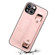 iPhone 13 Crocodile Wristband Wallet Leather Back Cover Phone Case - Pink