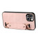 iPhone 13 Crocodile Wristband Wallet Leather Back Cover Phone Case - Pink