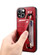 iPhone 13 Crocodile Wristband Wallet Leather Back Cover Phone Case - Red