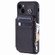 iPhone 13 Zipper Card Slots RFID Phone Case - Black