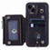 iPhone 13 Zipper Card Slots RFID Phone Case - Black
