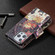 iPhone 13 Colored Drawing Pattern Zipper Horizontal Flip Leather Case with Holder & Card Slots & Wallet - Flower Elephants