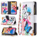 iPhone 13 Colored Drawing Pattern Zipper Horizontal Flip Leather Case with Holder & Card Slots & Wallet - Two Butterflies