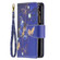 iPhone 13 Colored Drawing Pattern Zipper Horizontal Flip Leather Case with Holder & Card Slots & Wallet - Purple Butterfly