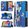 iPhone 13 Colored Drawing Pattern Zipper Horizontal Flip Leather Case with Holder & Card Slots & Wallet - Gold Butterfly