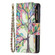 iPhone 13 Colored Drawing Pattern Zipper Horizontal Flip Leather Case with Holder & Card Slots & Wallet - Tree