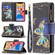 iPhone 13 Colored Drawing Pattern Zipper Horizontal Flip Leather Case with Holder & Card Slots & Wallet - Big Butterfly