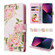 iPhone 13 Bronzing Painting RFID Leather Case - Rose Flower