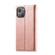 iPhone 13 LC.IMEEKE Strong Magnetic PU + Matte TPU Horizontal Flip Leather Case with Holder & Card Slots & Wallet - Rose Gold