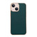 iPhone 13 Genuine Leather Luolai Series Nano Electroplating Phone Case - Dark Green
