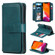 iPhone 13 Multifunctional Magnetic Copper Buckle Horizontal Flip Solid Color Leather Case with 10 Card Slots & Wallet & Holder & Photo Frame - Dark Green