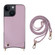 iPhone 13 Fish Tail Card Slot PU + TPU Phone Case with Long Lanyard - Purple