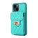 iPhone 13 Card Slot Leather Phone Case - Mint Green