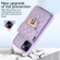 iPhone 13 Card Slot Leather Phone Case - Purple