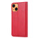 iPhone 13 Knead Skin Texture Horizontal Flip Leather Case with Photo Frame & Holder & Card Slots & Wallet - Red