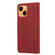 iPhone 13 Calf Texture Double Fold Clasp Horizontal Flip Leather Case with Photo Frame & Holder & Card Slots & Wallet - Red