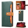 iPhone 13 Calf Texture Double Fold Clasp Horizontal Flip Leather Case with Photo Frame & Holder & Card Slots & Wallet - Green