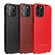 iPhone 13 Fierre Shann Retro Oil Wax Texture Vertical Flip PU Leather Case - Red