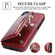 iPhone 13 Zipper Wallet Bag PU Back Cover Shockrpoof Phone Case with Holder & Card Slots & Wallet - Red