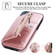 iPhone 13 Zipper Wallet Bag PU Back Cover Shockrpoof Phone Case with Holder & Card Slots & Wallet - Pink