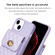 iPhone 13 Vertical Metal Buckle Wallet Rhombic Leather Phone Case - Purple