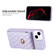 iPhone 13 Vertical Metal Buckle Wallet Rhombic Leather Phone Case - Purple