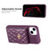 iPhone 13 Vertical Metal Buckle Wallet Rhombic Leather Phone Case - Dark Purple