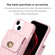 iPhone 13 Vertical Metal Buckle Wallet Rhombic Leather Phone Case - Pink
