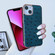 iPhone 13 Genuine Leather Ostrich Texture Nano Case - Green