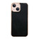 iPhone 13 Genuine Leather Luolai Series Nano Electroplating Phone Case - Black
