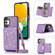 Samsung Galaxy A13 4G/A13 5G Three-fold RFID Leather Phone Case with Lanyard - Purple