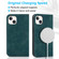 iPhone 13 Wireless Charging Magsafe Leather Phone Case - Blue